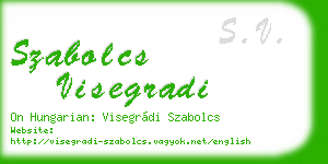 szabolcs visegradi business card